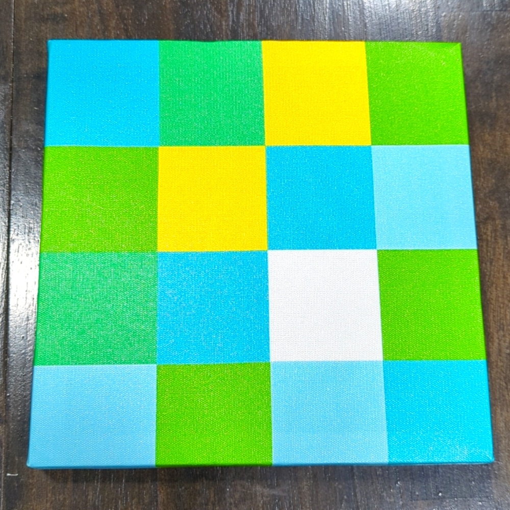 Colorful square wall hanging